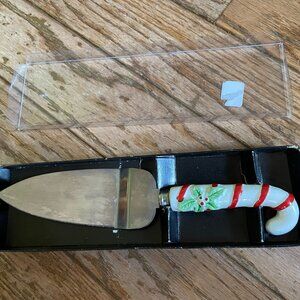 Vintage Lillian Vernon Holiday Candy Cane Handle Cake Pie Server Slicer Japan
